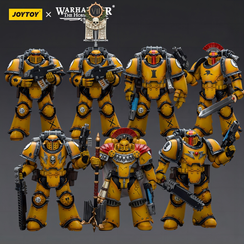 现货JOYTOY暗源战锤40K 帝国之拳 MkIII军团战术小队1:18可动模玩