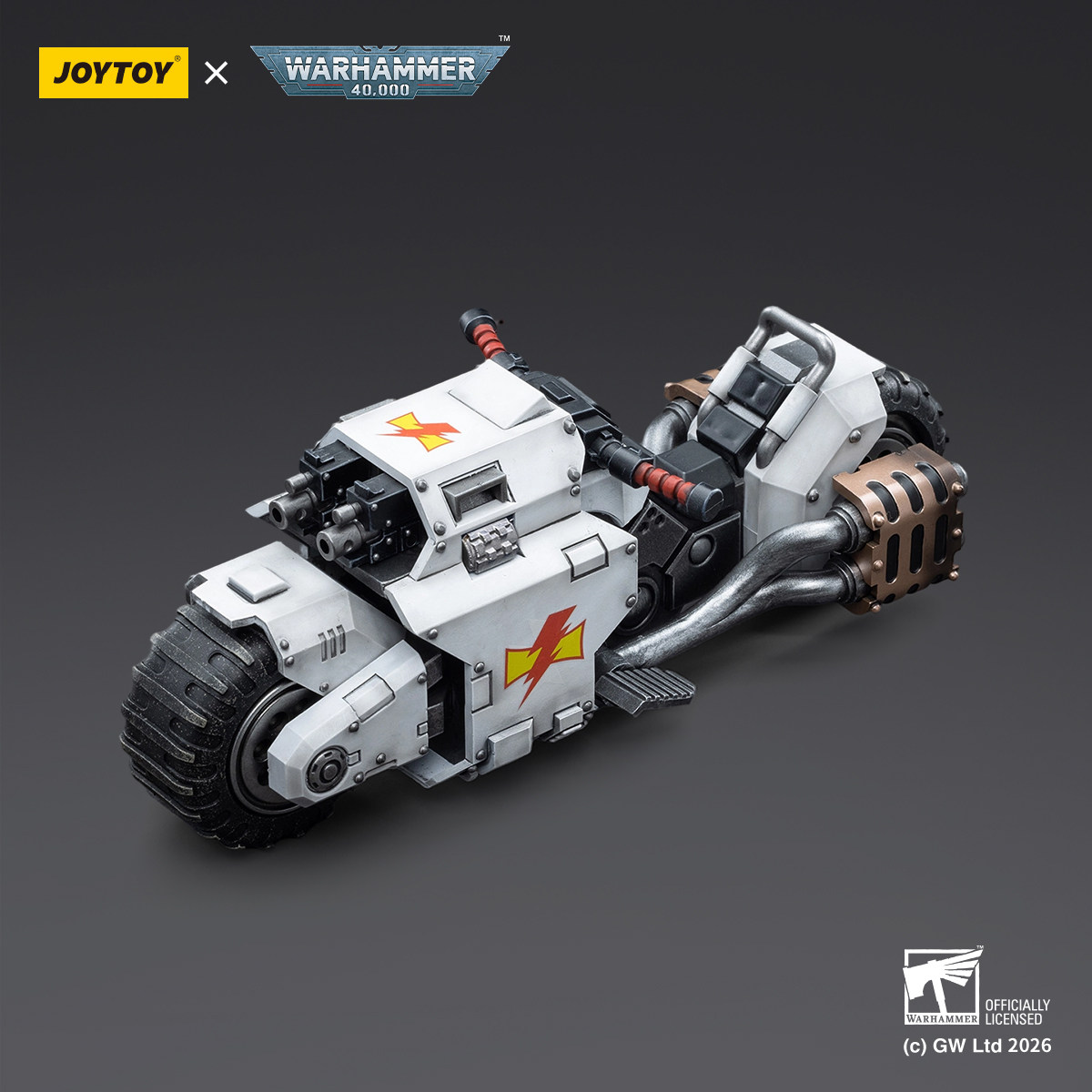 JOYTOY 暗源 1/18 战锤40K 白疤掠夺者型战斗摩托 模玩