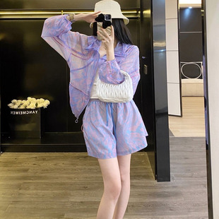 減齡套裝 干練氣質休閑防曬外套短褲 出游穿搭一整套2025女新款 夏季