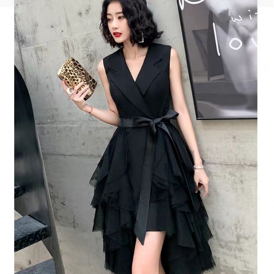 2025新款秋夏气质法式高端晚礼服女蓬蓬裙小礼服裙赫本风连衣裙潮