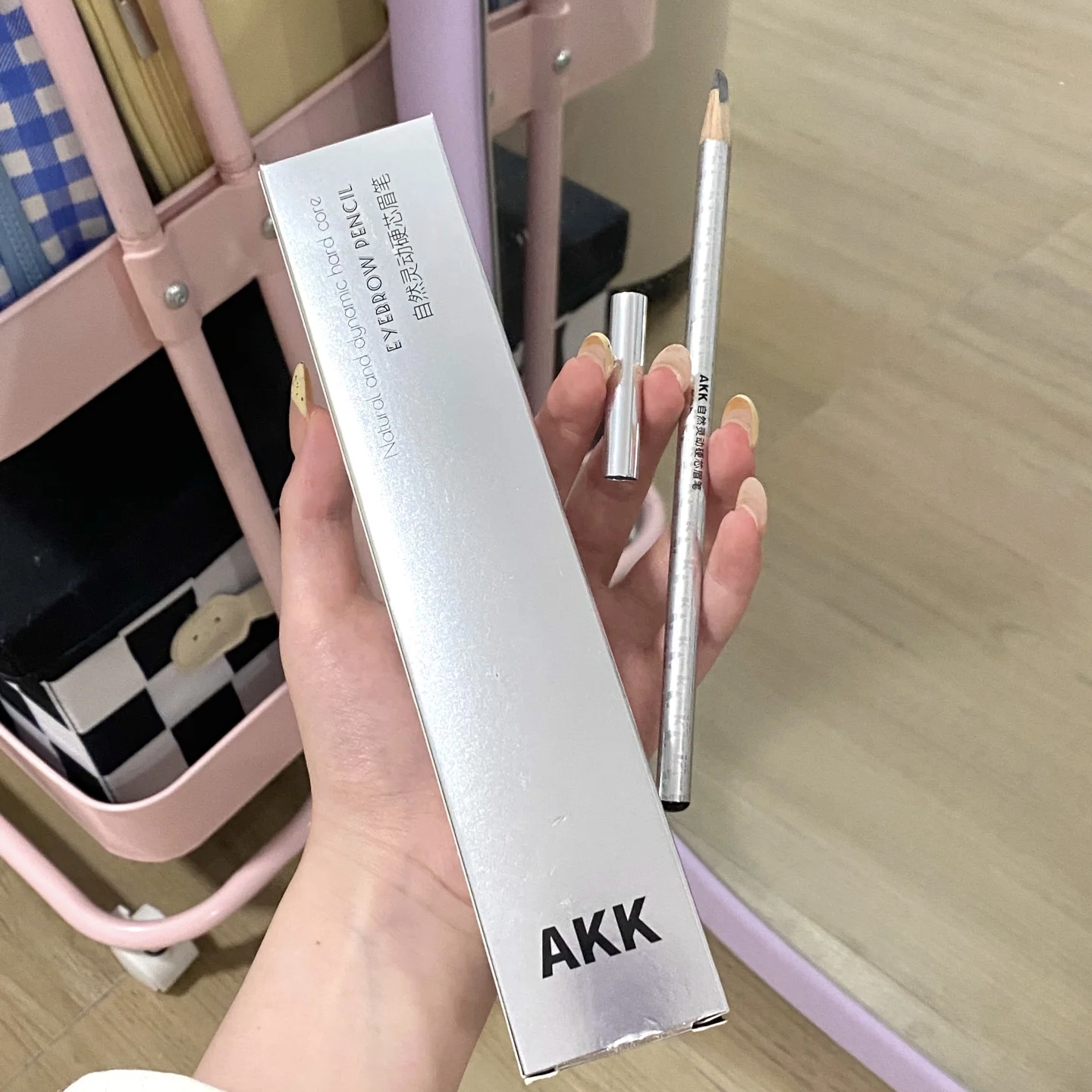 AKK眉笔女防水持久不脱色根根分明野生眉砍刀眉笔