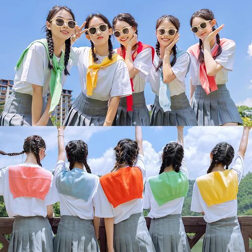 韩版春夏打结绑带毛线空调披肩小搭肩针织外搭纯色小披肩女假领子