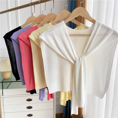 春夏纯色韩版女披肩潮流百搭薄款