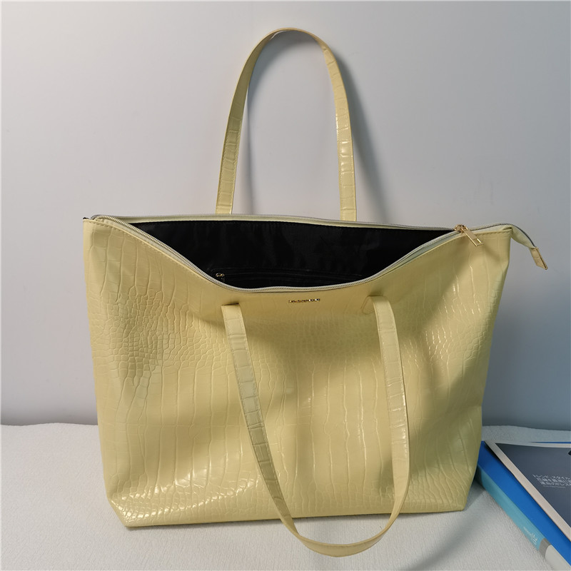 库存清货微瑕外贸出口复古鳄鱼纹大包包女2025新款托特包手提包