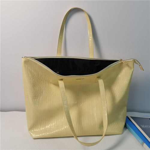 库存清货微瑕外贸出口复古鳄鱼纹大包包女2025新款托特包手提包