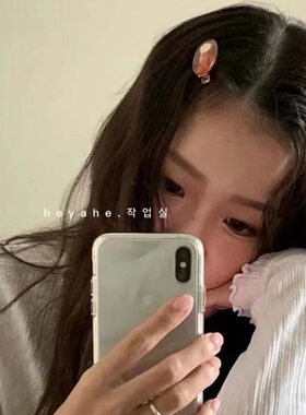 heyahe【琥珀色】韩国fever同款碎发夹复古醋酸侧边夹发卡发饰女