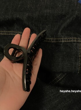 heyahe 东大门高级黑发夹~ ins博主抓夹 头饰0