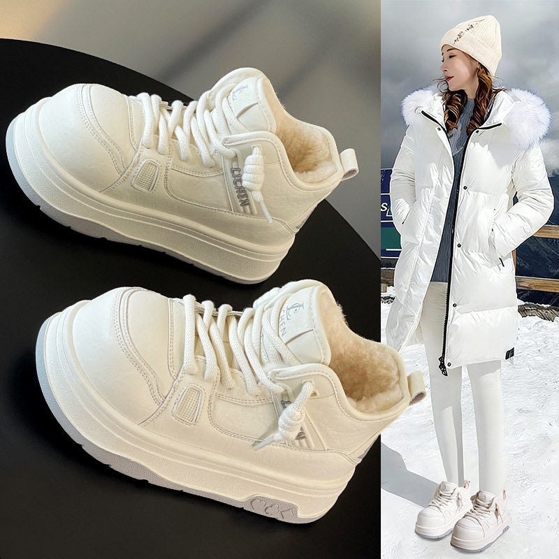 欧货厚底羊毛雪地靴女2025冬季新款加厚保暖面包棉鞋小胖丁短靴子,女鞋,时尚雪地靴,淘宝优惠券,粉丝福利购,淘宝优惠卷