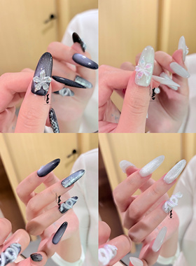 TanghesNail『紫鸳鸯』蛇年主题美甲蛇元素穿戴甲猫眼美甲国风