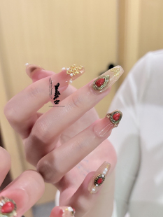 元 原创蒙古风格 素美甲穿戴甲 草原吉庆•阿拉腾 TanghesNail