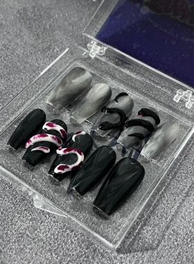 TanghesNail『暗黑小蛇-黑鸳鸯』国风穿戴美甲可重复使用定制美甲