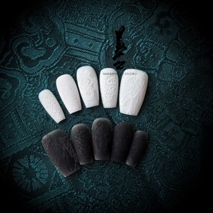 美甲秋冬磨砂高级 原创蒙古风格 TanghesNail 故乡•植绒蒙古马