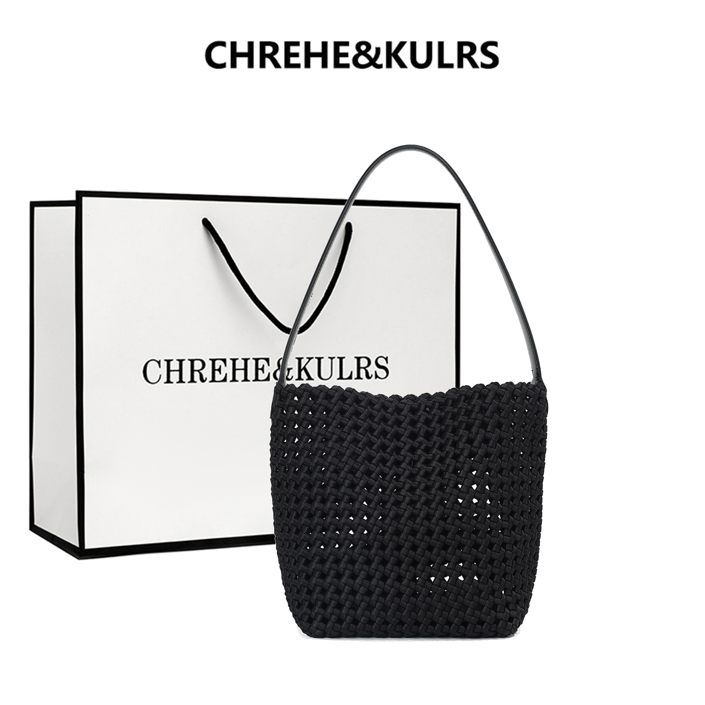 CHREHE&KULRS手工编织水桶包