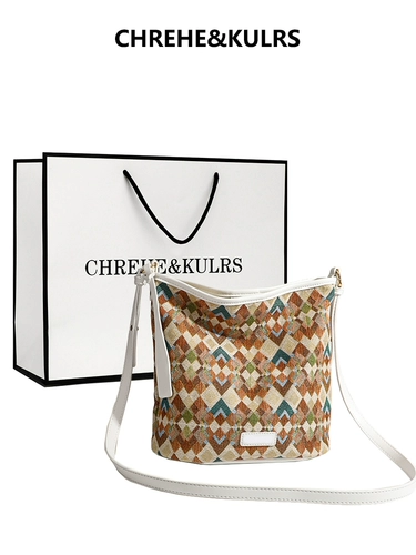 CHREHE&KULRS Вместительная и большая сумка через плечо, сумка на одно плечо, стиль бохо, 2025 года
