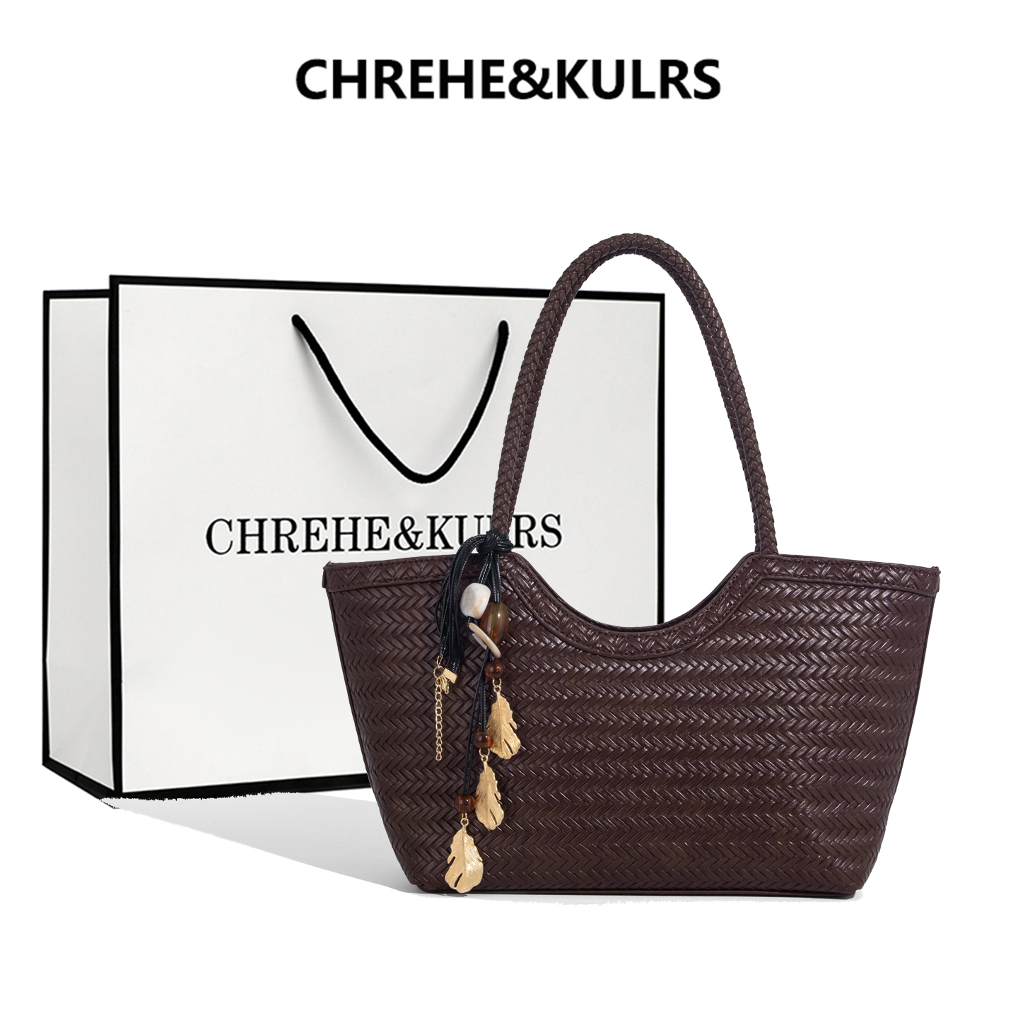 CHREHE&KULRS手工牛皮编织包