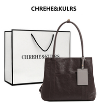 CHREHE&KULRS小众大容量托特包女2025新款超火通勤单肩包腋下大包