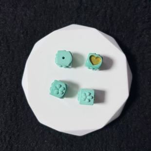 菱镁矿爱心方糖配件配饰手串手链diy文玩配饰