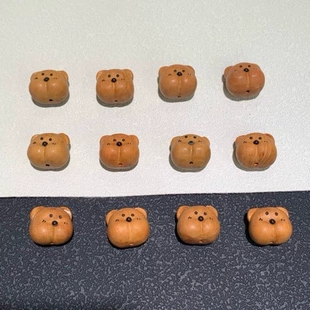 桃木屁桃熊diy配件手工编绳手链串珠项链挂件文玩手串配饰品