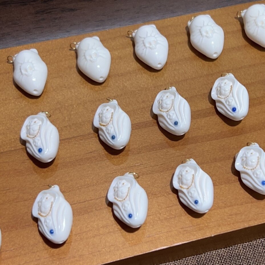 高瓷驼骨法老猫配件手工DIY文玩手链项链隔珠配珠时尚配饰图片
