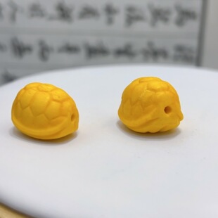 根付雕刻富甲龟壳文玩配饰手串DIY配饰隔珠富甲一方