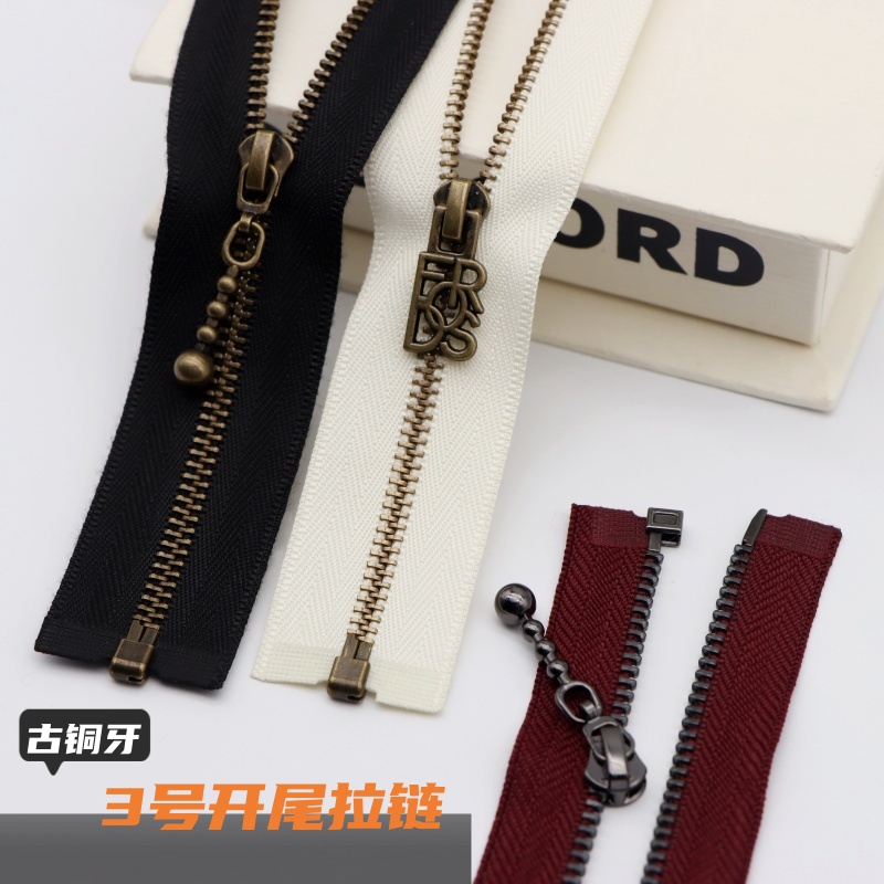 毛衫衣服门襟拉链小齿金属开拉锁