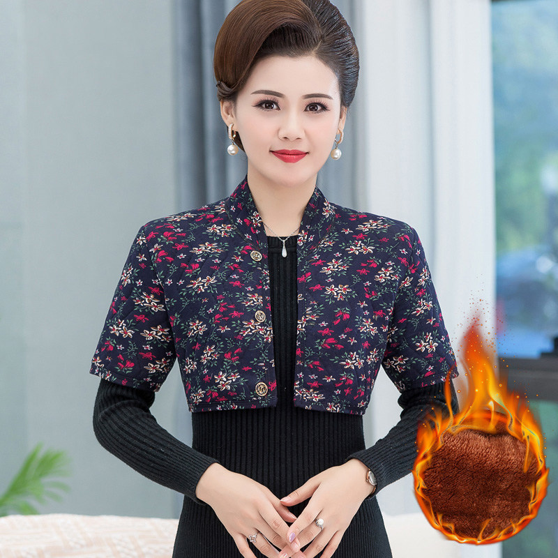 护肩颈椎坎肩外穿女士月子防寒睡觉小披肩中老年肩周冬天保暖马甲