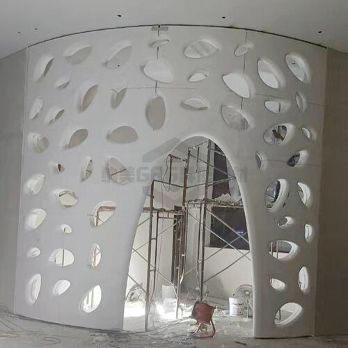 GRG异形造形工厂定制镂空隔断墙室内现代艺术装饰天花吊顶包圆柱