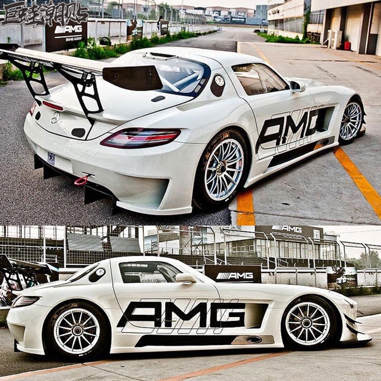 巨蛙潮贴纸车身奔驰SLAMGT