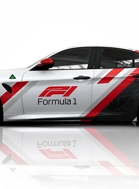新阿尔法罗密欧四叶草车贴Giulia Stelvio GTAM F1赛道款拉花贴