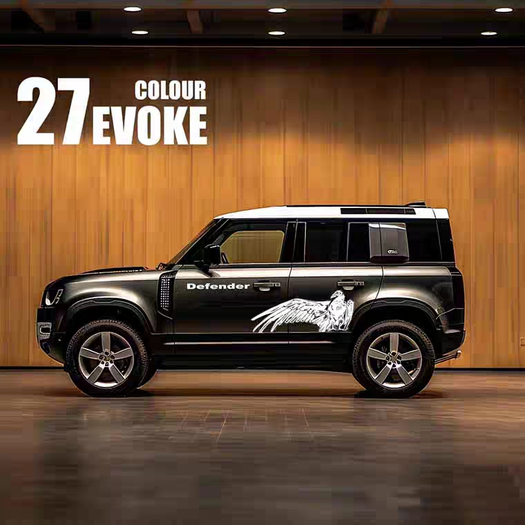 卫士车贴拉花90 110个性改装硬派越野汽车贴纸装饰贴画彩条