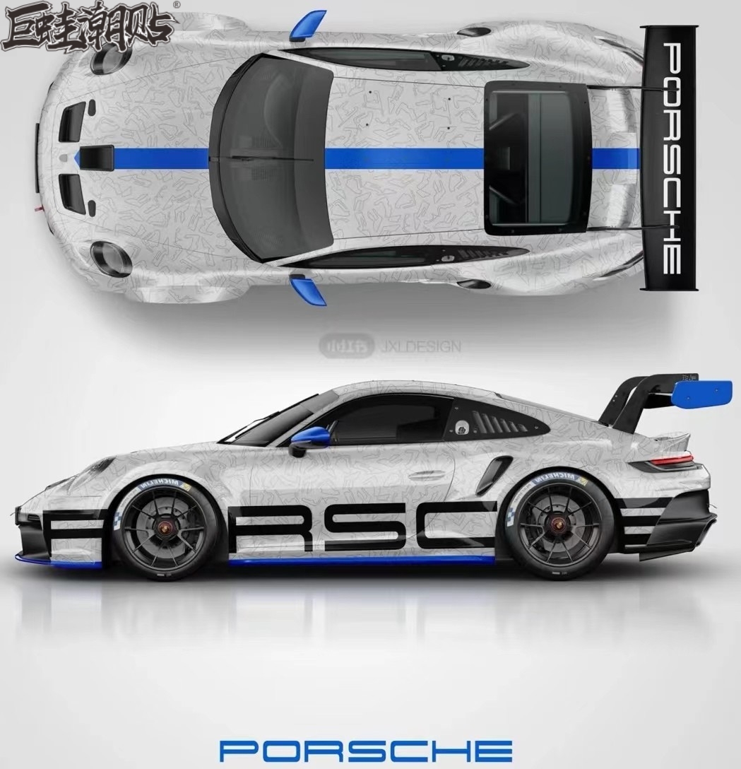 汽车用品贴纸全保时捷911Tu