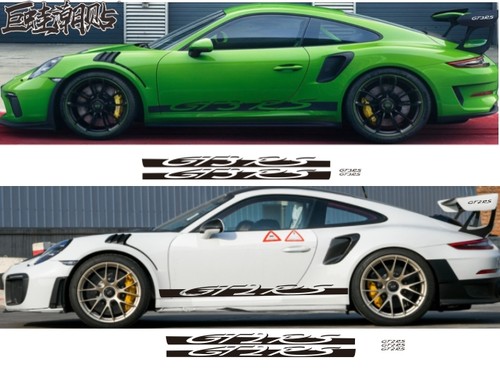 适用于保时捷GT3RS GT2RS汽车贴纸拉花车身侧裙彩条贴画跑车