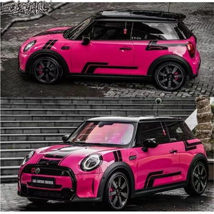 宝马mini cooper车门个性装饰拉花JCW F56 F55汽车引擎盖改装贴纸