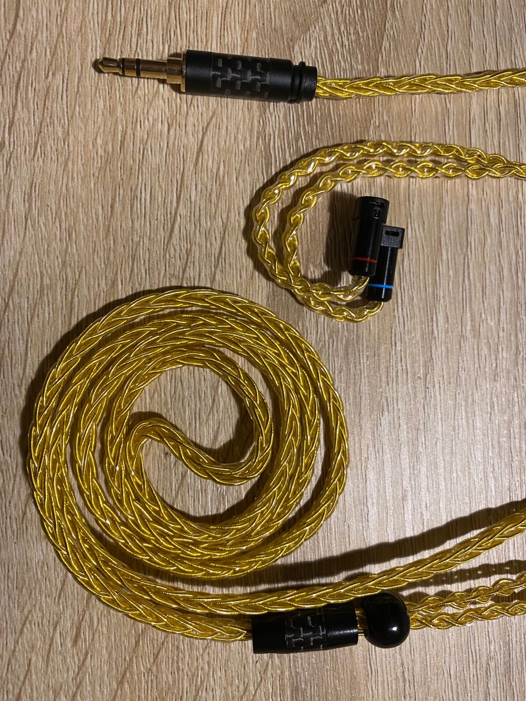 8股单晶铜镀金耳机线材IE80S SE215 TF10 IM50 A2DC CM耳机升级线