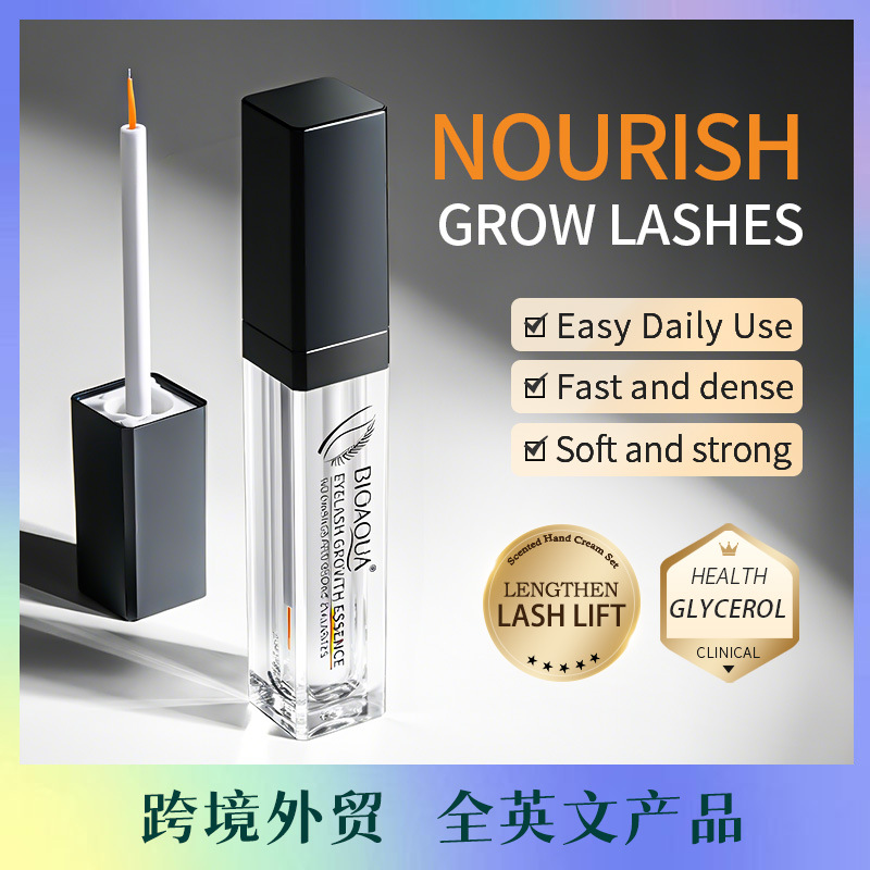 全英文BIOAOUA睫毛滋润液 卷翘美睫浓密纤长不易脱跨境外贸批发