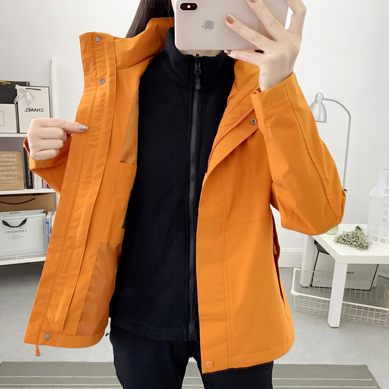 加绒加厚冲锋衣外套男女2025新款