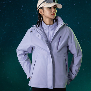 冲锋衣男女2025新款超好看可脱卸羽绒内胆三合一防雨水登山服外套