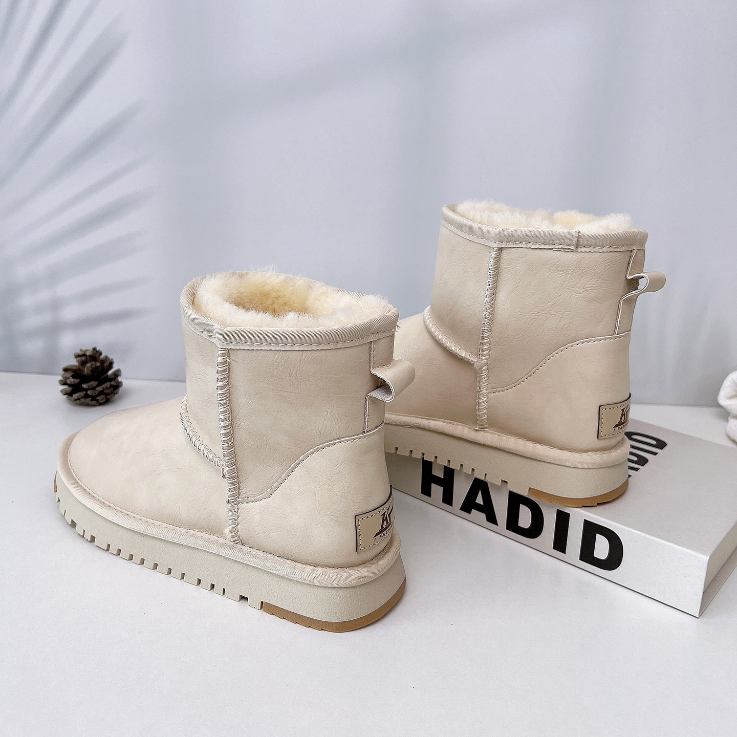 全羊毛雪地靴女东北加厚保暖棉鞋