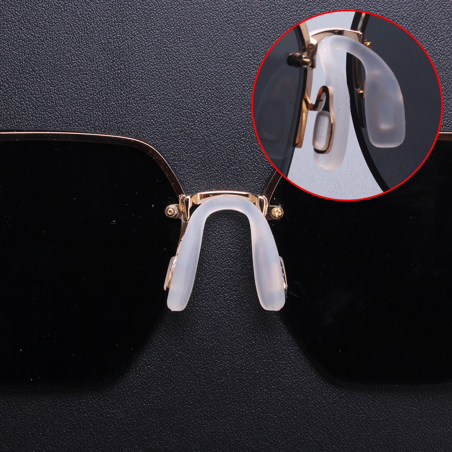 U形连体卡扣式方形硅胶眼镜鼻托