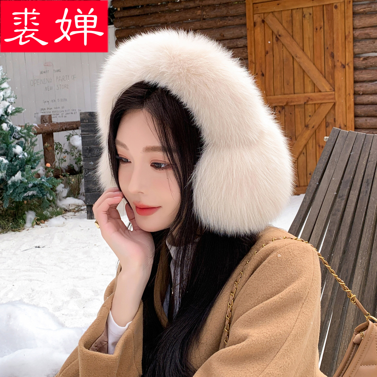 真狐狸毛皮草耳罩韩版可爱耳捂冬季护耳保暖防冻毛毛耳包真毛耳套