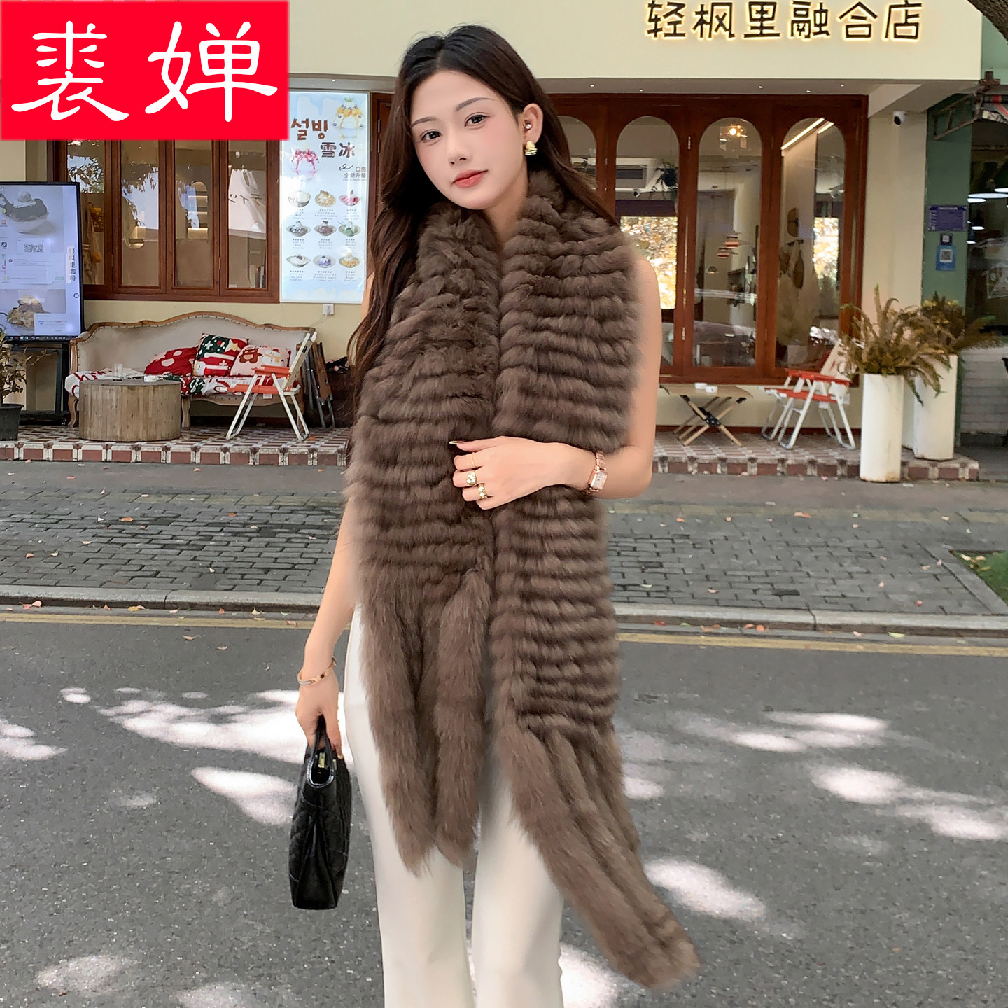 韩版时尚狐狸毛皮草围巾女士冬季加长款加厚保暖真毛围脖披肩两用