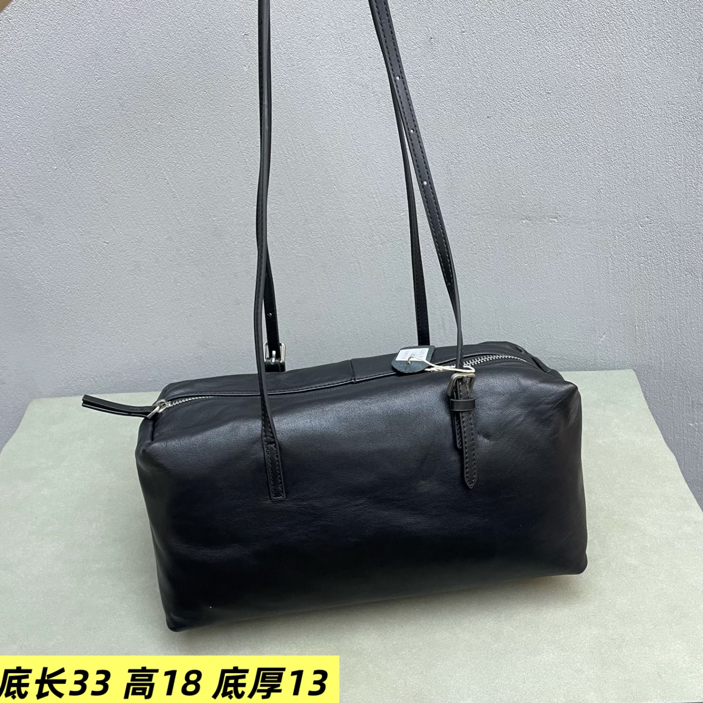 休闲保龄球牛皮女包2026新款高品质洋气纯色韩版单肩真皮软皮包