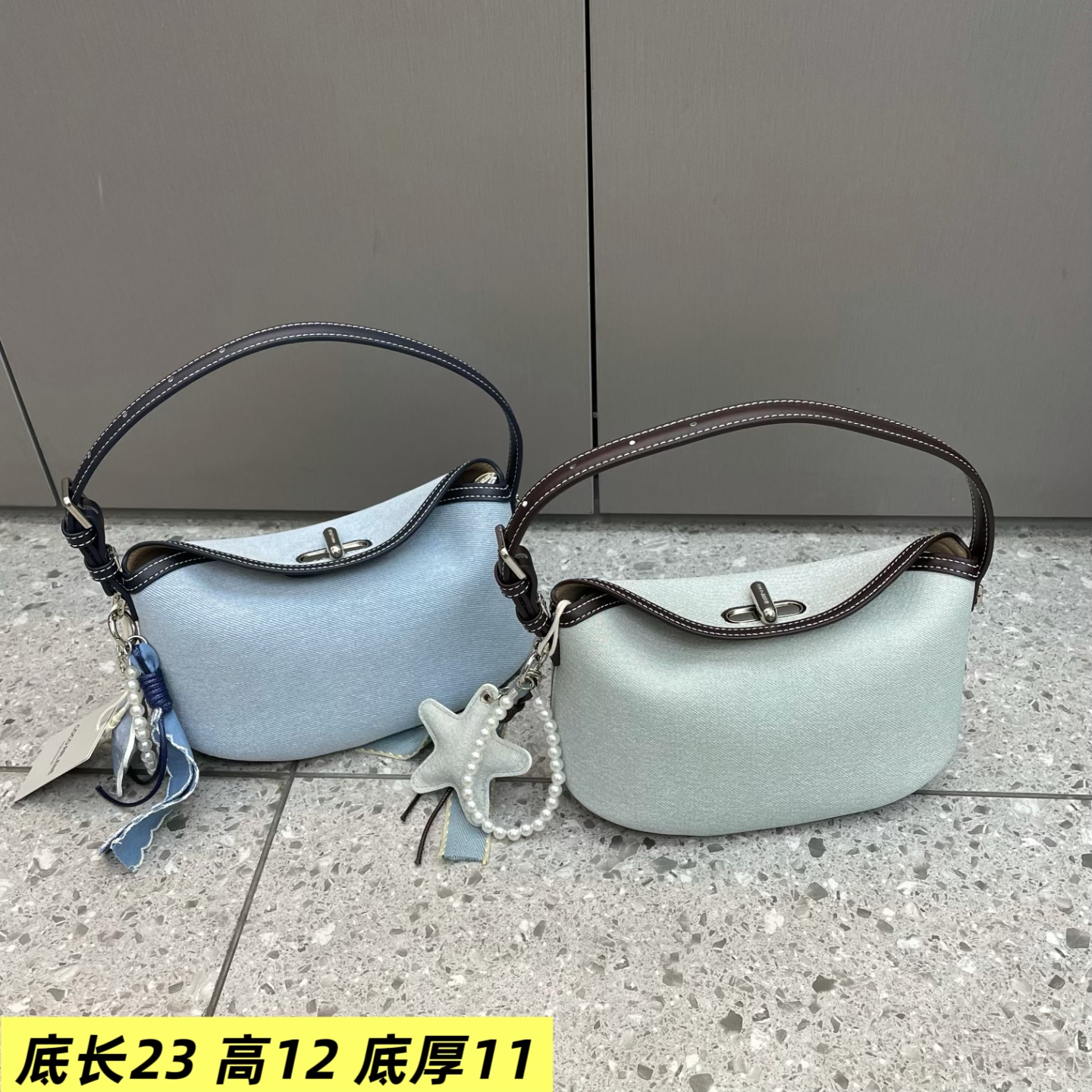 牛仔布女包2026新款时尚元宝网红手提小众潮流欧美单肩斜挎包小包