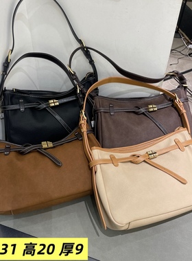 玛莎女包2025新款99651潮流洋气撞色百搭轻奢软单肩斜挎包实用女