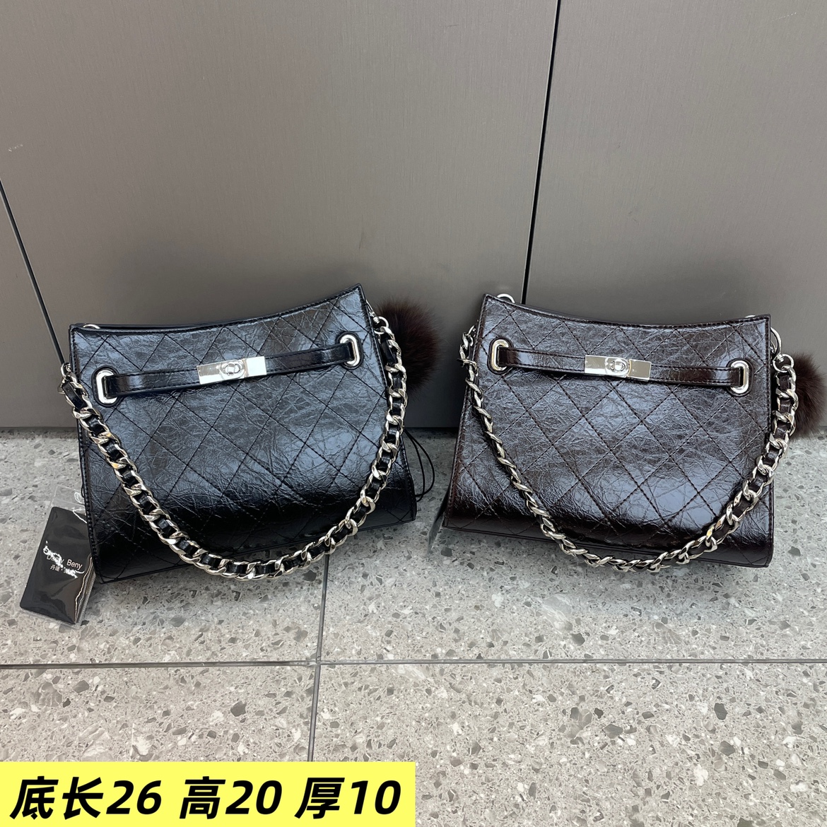 菱格凯莉锁扣单肩韩版质感女包2025新款时尚欧美气质小众韩版斜挎