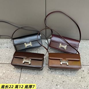 复古H扣横宽女包2026新款时尚百搭质感气质潮流韩版斜挎包小方包
