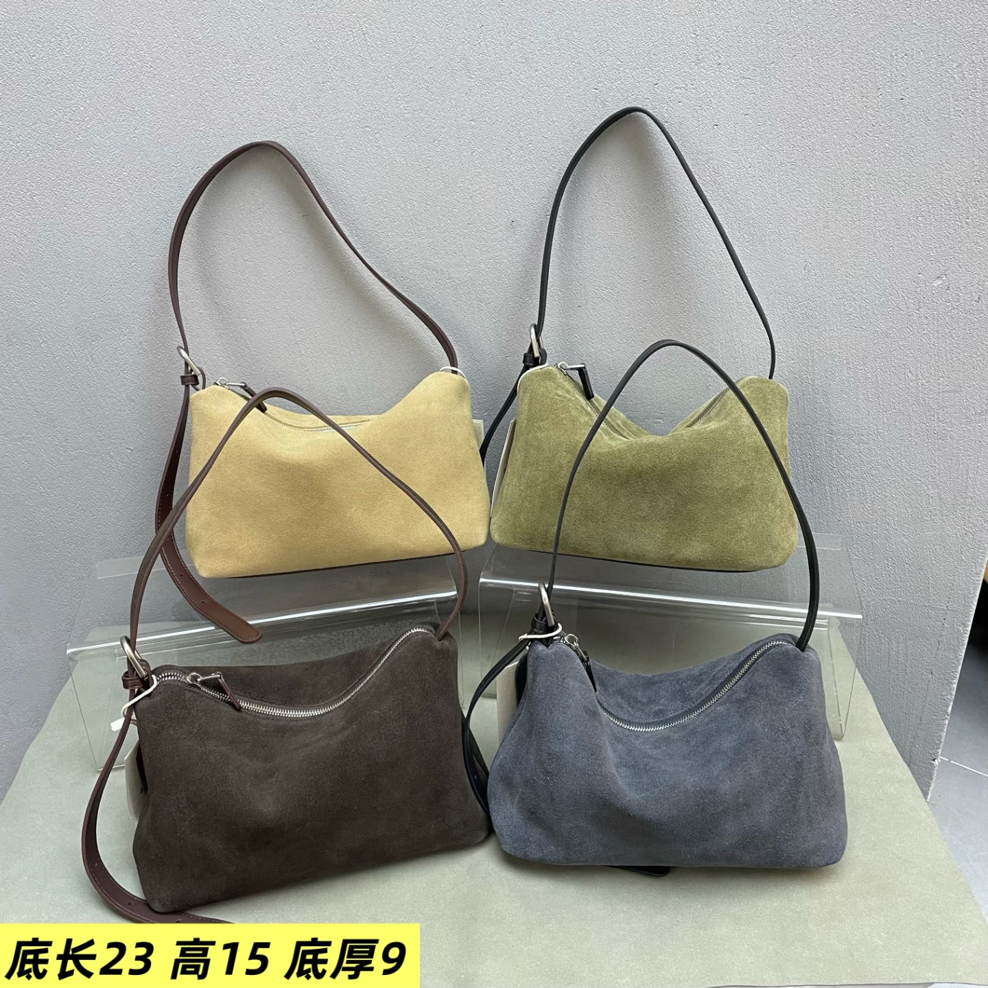 磨砂皮牛皮女包2026新款洋气纯色韩版个性潮流软单肩斜挎包