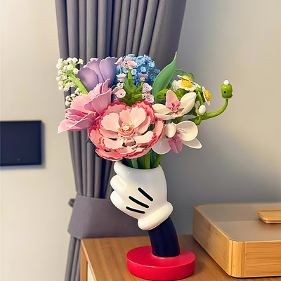 积木花束永生玫瑰花送男女朋友手捧花手工拼装花七夕情人节小礼物