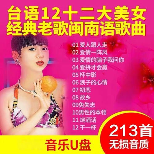 十二大美女歌曲U盘闽南语台语车载优盘经典老歌花仙子MP3无视频