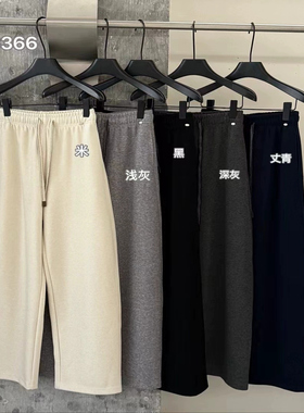 zuowooon8366左维高腰休闲卫裤女2025秋冬直筒阔腿长裤糯米弯刀裤